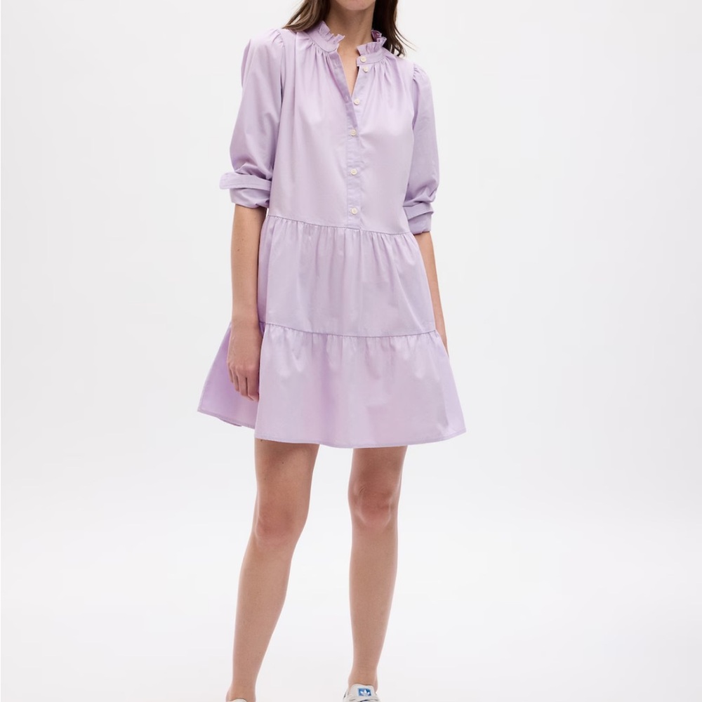 GAP tiered mini shirtdress